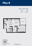 The Sky Estates of Highline Metrotown Plan B 1 bed+DEN+1 bath