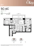 Oku - 64|Oak Plan 5C-6C 2 bed + 2 bath+Flex