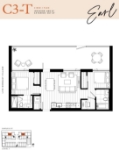 Earl Plan C3-T 2 bed+Flex+2 bath