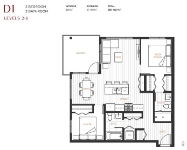 Pura Plan D1-1 2 bed+2 bath