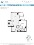 Azure 2 Plan A1 1 bed+DEN+ 1 bath