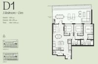 Thesis Plan D1 3 bed+DEN+2 bath