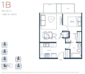 The Capstan Plan 1B 1 bed+1 bath