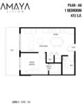 Amaya Living Plan A8 1 bed+1 bath