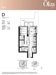 Oku - 64|Oak Plan D Urban 2 + 1 bath + Flex
