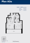 The Sky Estates of Highline Metrotown Plan A3a 1 bed+1 bath