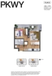 Parkway 1 - Aspect Plan B 1 bed+1 bath
