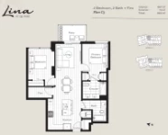 Lina at QE Park Plan C3 2 bed+Flex+2 bath