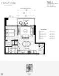 Ovation Plan J 1 bed+1 bath