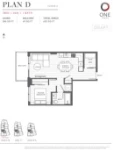 One Park Plan D 1 bed+DEN+1 bath