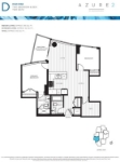 Azure 2 Plan D 2 bed+DEN+ 2 bath