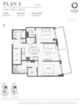 One Park Plan I 2 bed+DEN+2 bath