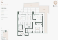Sol Plan C 2 bed+2 bath