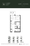 Arcadia Plan JR Junior 1 Bedroom 1 Bathroom