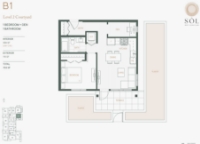 Sol Plan B1 1 bed+DEN+1 bath