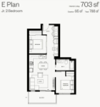 Hue Plan E Jr 2 bed+2 bath