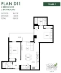 Minoru Square Plan D11 2 bed+2 bath