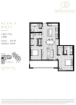 Odyssey Plan P West 2 bed+DEN+ 2 bath
