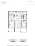 OSLO Plan A2c 2 bed+2 bath+Study