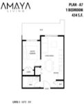 Amaya Living Plan A7 1 bed+1 bath