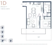 The Capstan Plan 1D 1 bed+1 bath