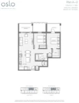 OSLO Plan A2 2 bed+1 bath