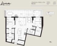 Lina at QE Park Plan C8 2 bed+Flex+2 bath