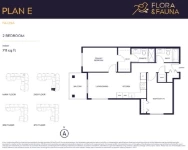 Flora & Fauna Plan E 2 bed+2 bath