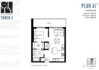 The City Of Lougheed Plan A1 1 bed+1 bath