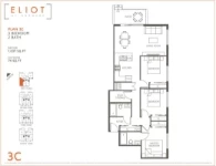 Eliot Plan 3C 3 bed+2 bath