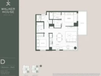 Walker House Plan D 2 bed+2 bath