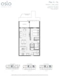 OSLO Plan A1b 1 bed+1 bath+Study