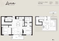 Lina at QE Park Plan PH5 2 bed+2 bath