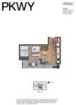 Parkway 1 - Aspect Plan A2 Studio+1 bath