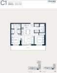 Frame Plan C1 2 bed+2 bath