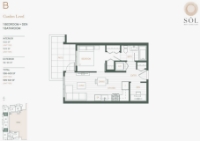 Sol Plan B 1 bed+DEN+1 bath