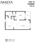 Amaya Living Plan A4 1 bed+1 bath