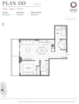 One Park Plan DD 1 bed+DEN+1 bath