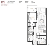 Pura Plan B5 JR 2 bed+1 bath
