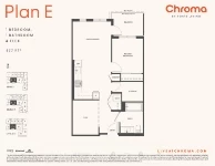 Chroma Plan E 1 bed+1 bath+Flex