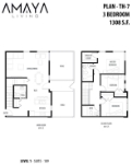 Amaya Living Plan TH& 3 bed+3 bath