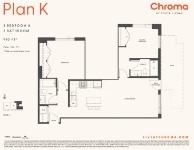 Chroma Plan K 2 bed+2 bath