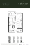 Arcadia Plan C 1 Bedroom 1 Bathroom