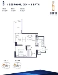 Horizon 21 Plan B 1 bed +DEN +1 bath