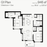 Hue Plan G1 2 bed+DEN+2 bath