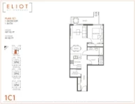 Eliot Plan 1C1 1 bed+1 bath