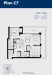 The Sky Estates of Highline Metrotown Plan C7 2 bed+2 bath