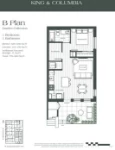 King & Columbia Plan B 1 bed+1 bath