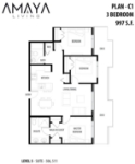 Amaya Living Plan C1 3 bed+3 bath