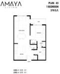 Amaya Living Plan A5 1 bed+1 bath